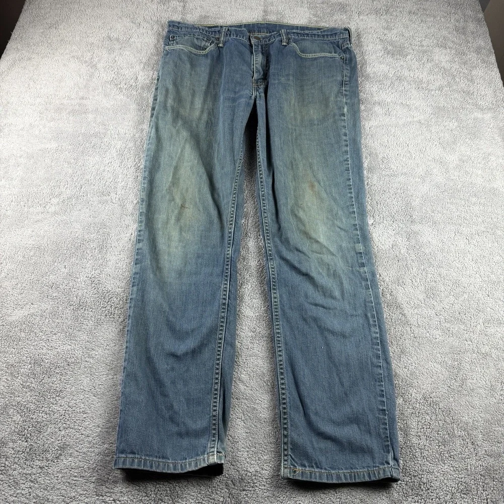 Levis 511 Slim Fit Skinny Jeans‎ Mens 36x32 Blue Medium Wash Mid Rise